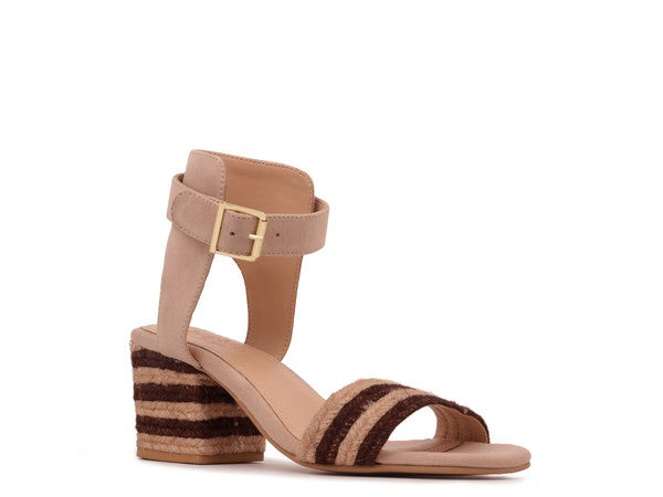 Rayna Braided Jute Strap and Suede Sandal