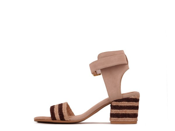 Rayna Braided Jute Strap and Suede Sandal