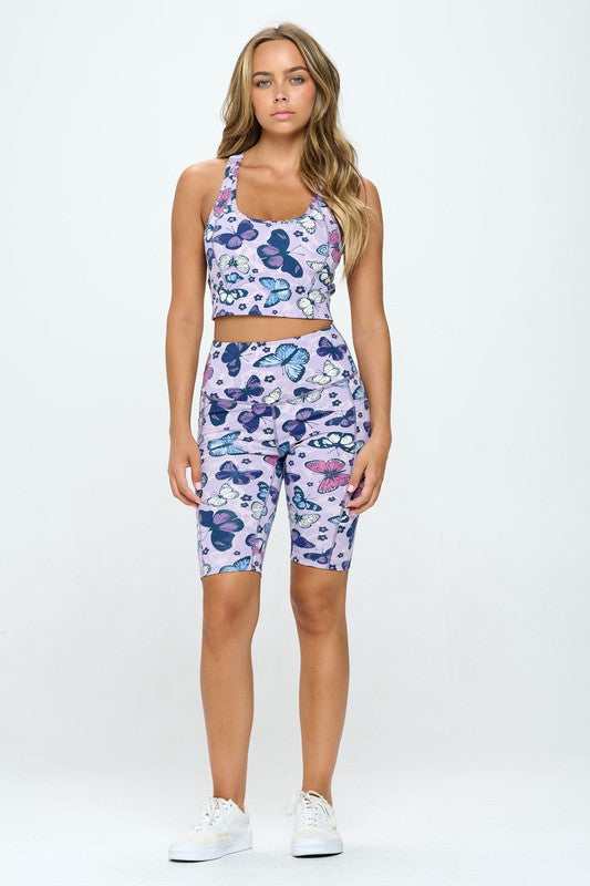 Medra Butterfly Print Activewear Set