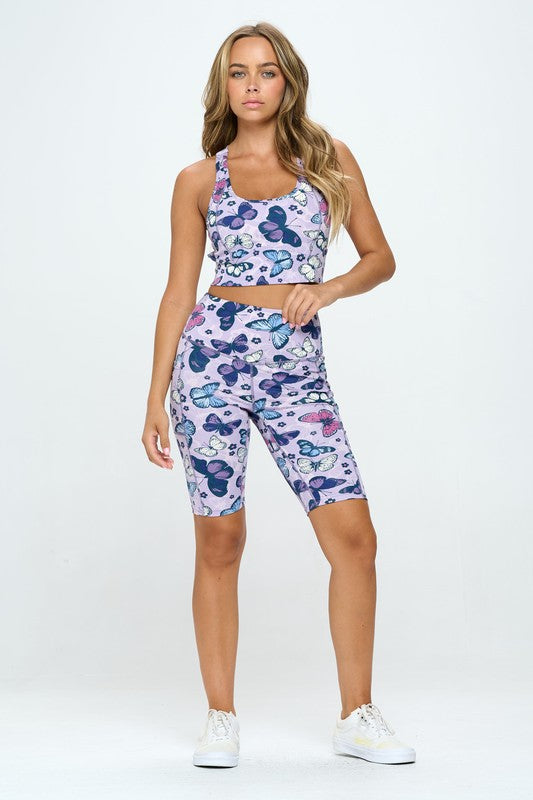 Medra Butterfly Print Activewear Set