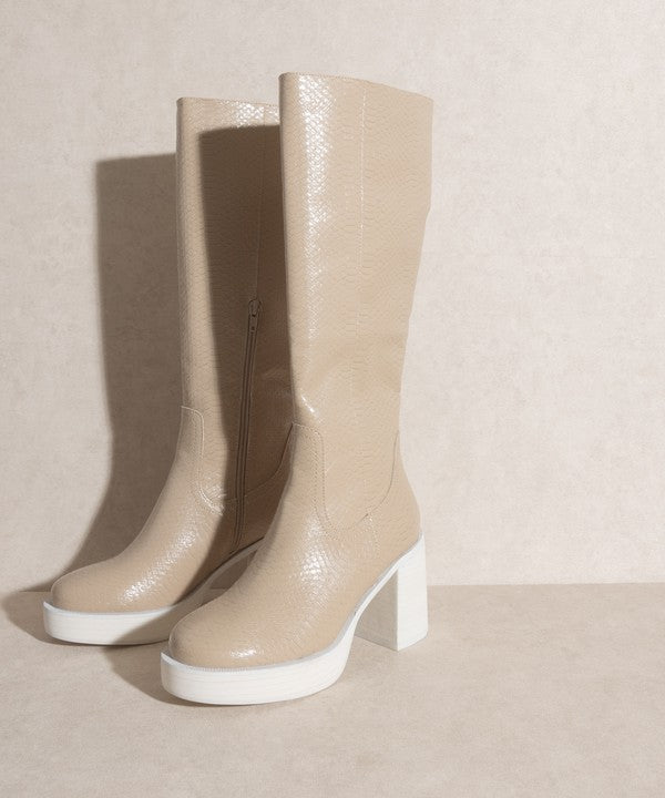 Juniper Platform Knee-High Boots By Oasis Society