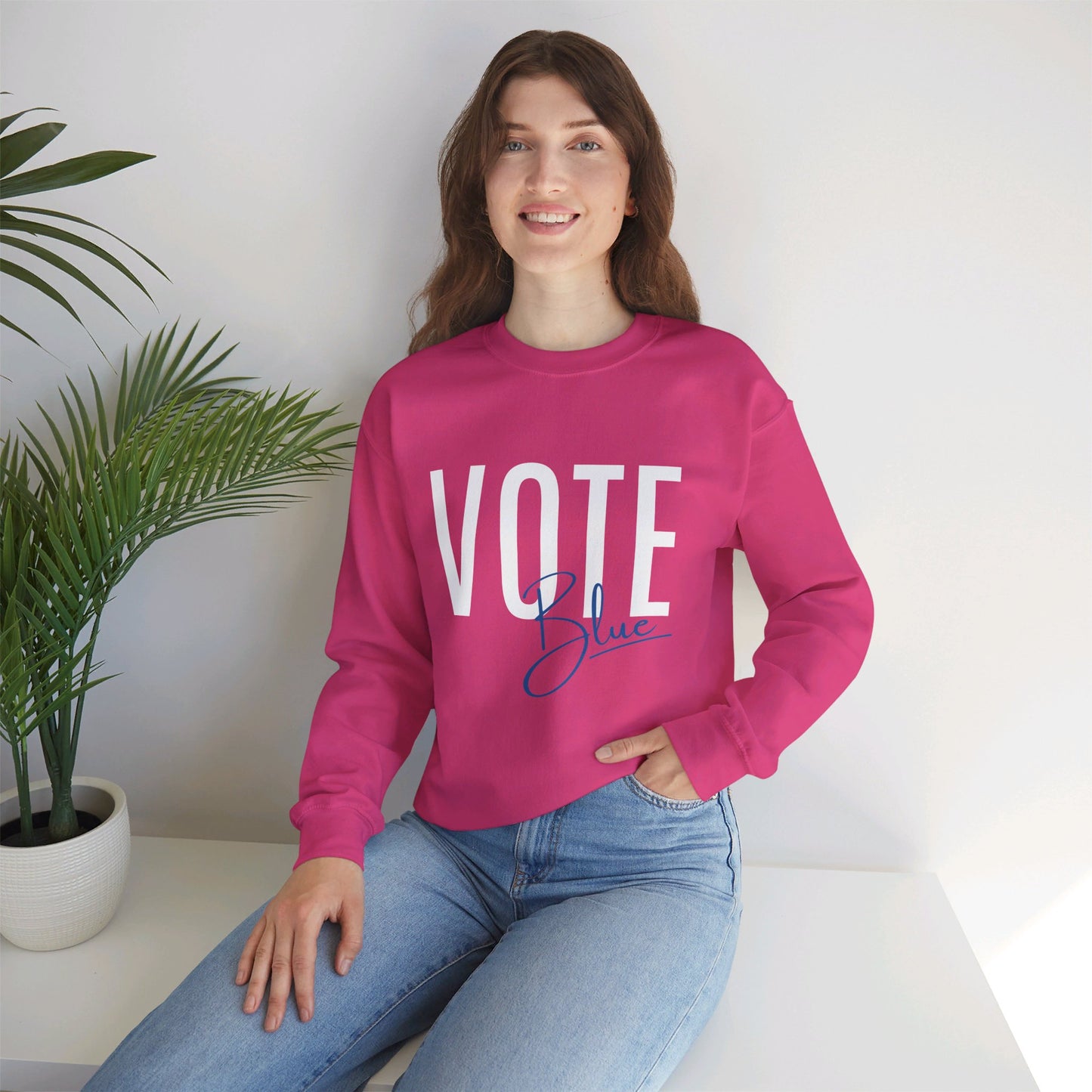 Vote Blue Crewneck Sweatshirt