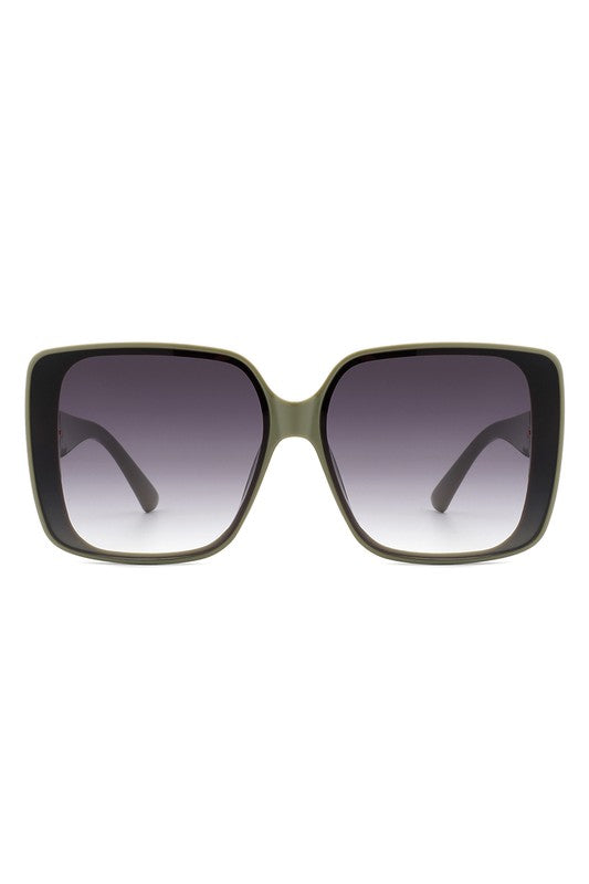 Karly Square Retro Fashion Flat Top Sunglasses