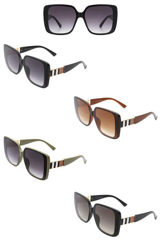 Karly Square Retro Fashion Flat Top Sunglasses