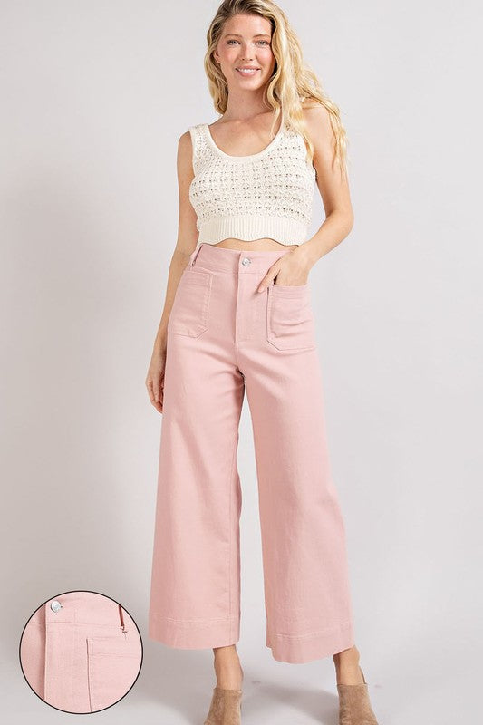 Ashly Soft Washed Wide Leg Pants