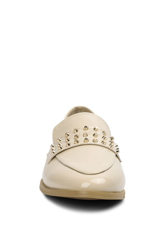 Meanbabe Semicasual Stud Detail Patent Loafers