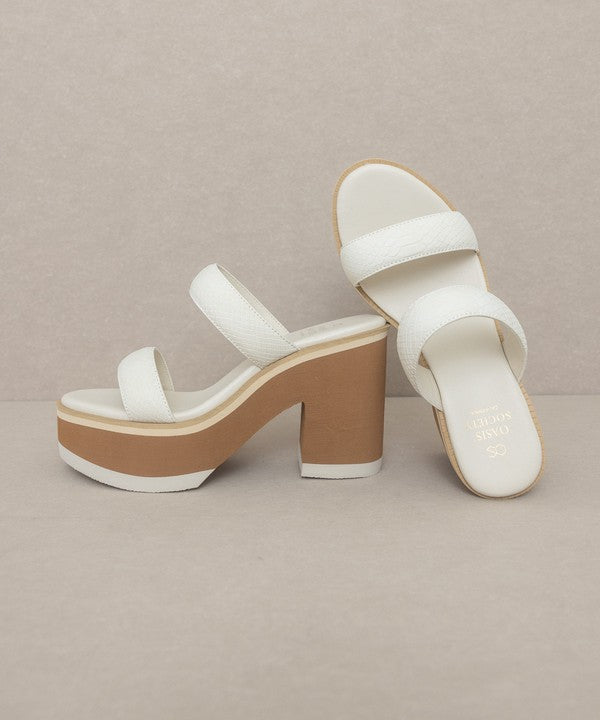 Daphne Chunky Heeled Sandal By Oasis Society