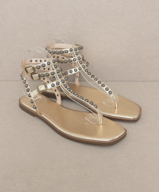 Oaklyn Studded Gladiator Sandal By Oasis Society