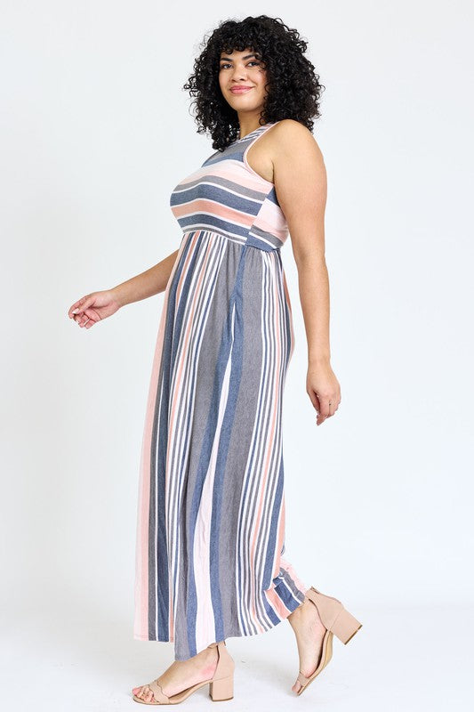 Laney Vintage Stripe Maxi Dress