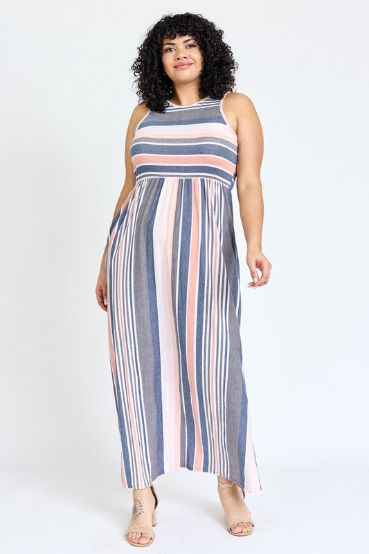 Laney Vintage Stripe Maxi Dress