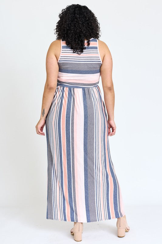 Laney Vintage Stripe Maxi Dress