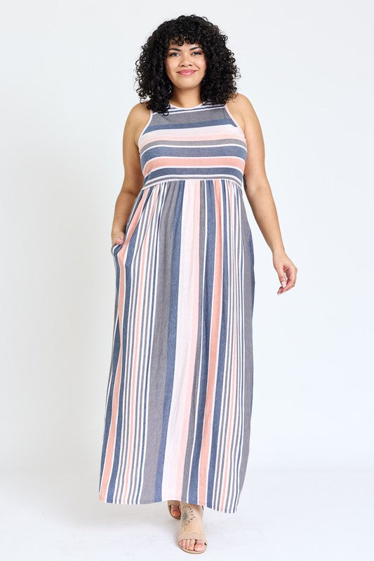 Laney Vintage Stripe Maxi Dress