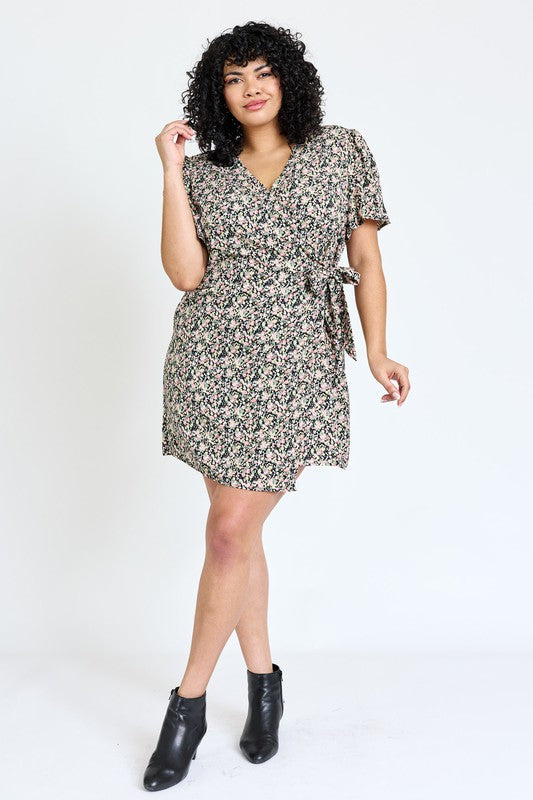 Kyla Ditsy Floral Wrap Dress