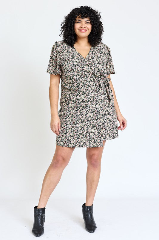 Kyla Ditsy Floral Wrap Dress