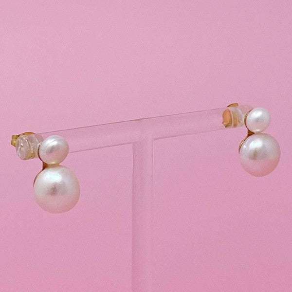 Gloria Classic Double Pearl Earrings