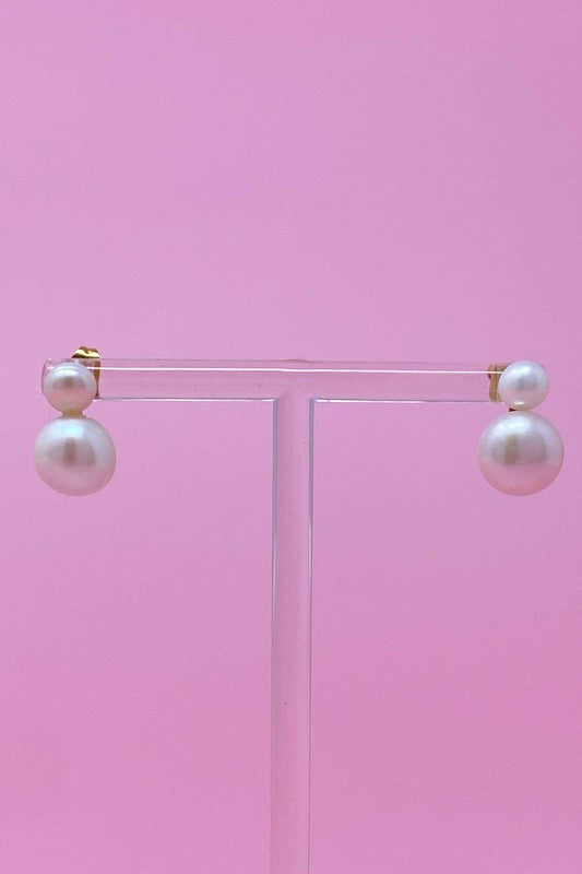 Gloria Classic Double Pearl Earrings