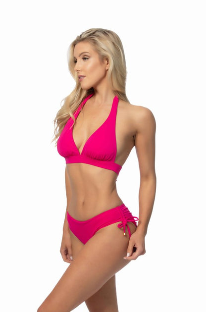 Costeno Beach Halter Bikini - Adjustable Ties, Vibrant Colors, Stretch Fabric