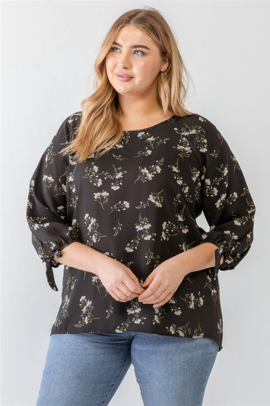 Emmy Floral Round Neck Blouse