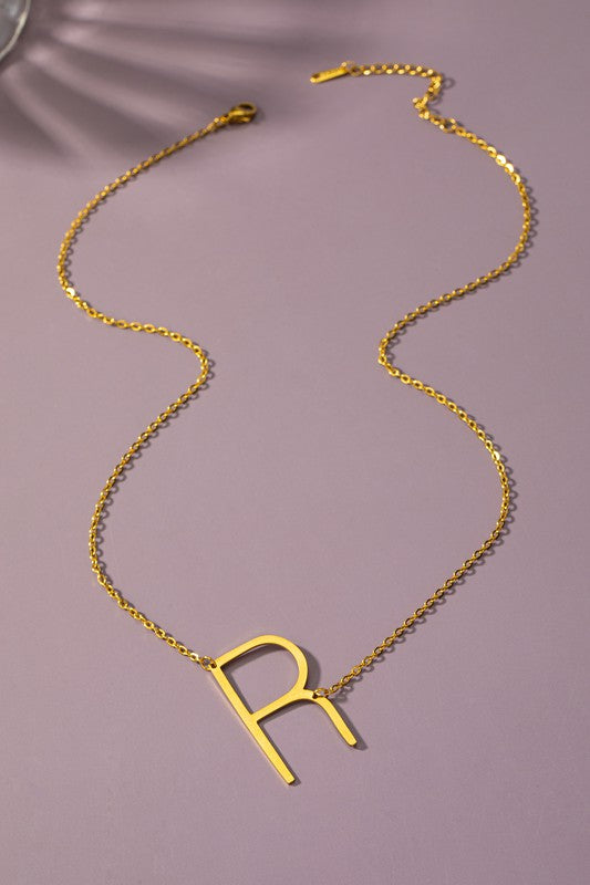 Cee Cee Large Iinitial Pendant Necklace