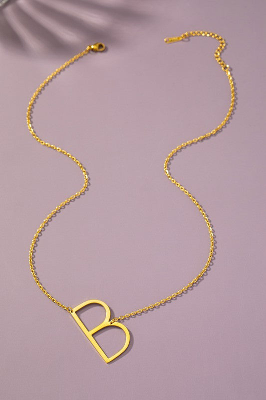 Cee Cee Large Iinitial Pendant Necklace