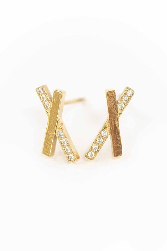 Trissie Crossroads Stud Earrings