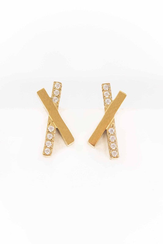 Trissie Crossroads Stud Earrings