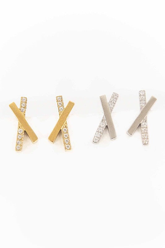 Trissie Crossroads Stud Earrings