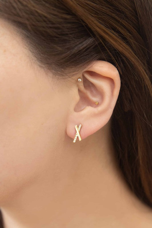 Trissie Crossroads Stud Earrings