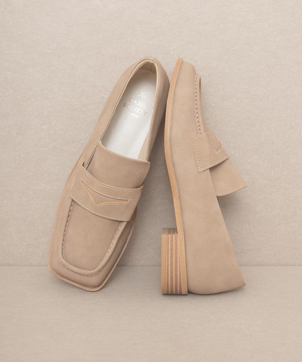 June Square Toe Penny Loafers by Oasis Society