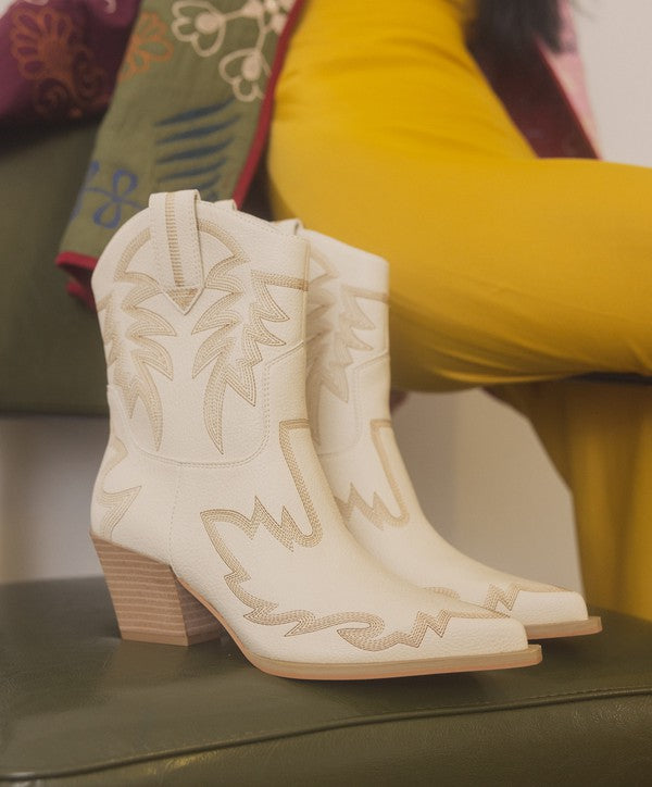 Nantes Embroidered Cowboy Boots By Oasis Society