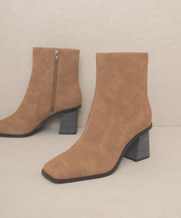 Vera Square Toe Ankle Boots By Oasis Society