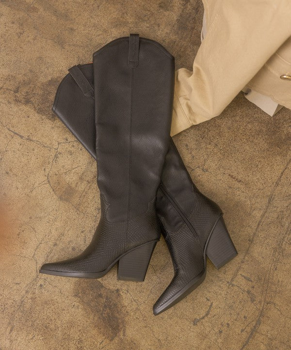 Barcelona  Knee High Western Boots By Oasis Society