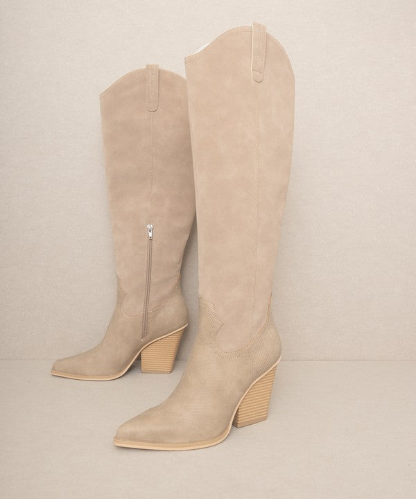 Barcelona  Knee High Western Boots By Oasis Society