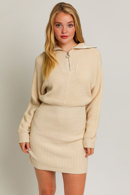 Sal Zipper Sweater Dress