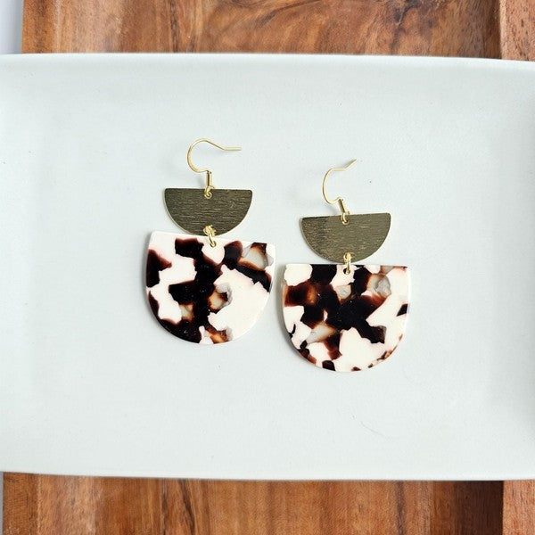 Harper Earrings - Cowhide