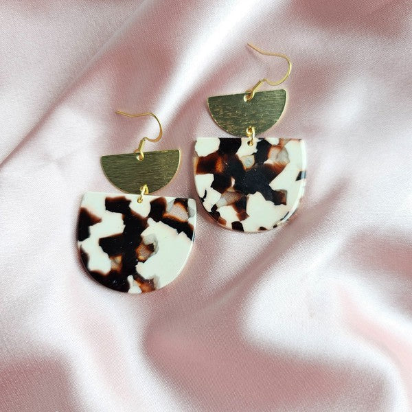 Harper Earrings - Cowhide