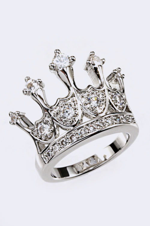 Cubic Zironia Crown Ring