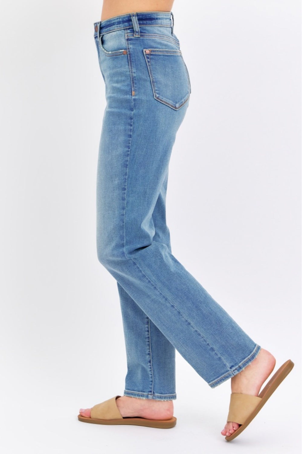 Gia Full Size High Waist Straight Jeans by Judy Blue