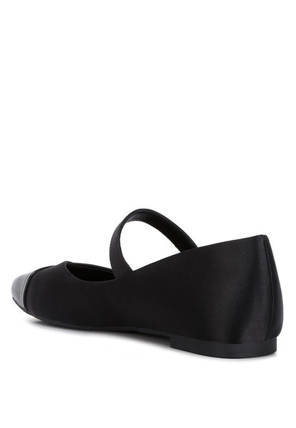 Black Albi Mary Jane Flats back angle view