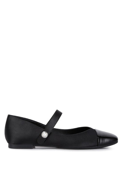 Black Albi Mary Jane Flats side view