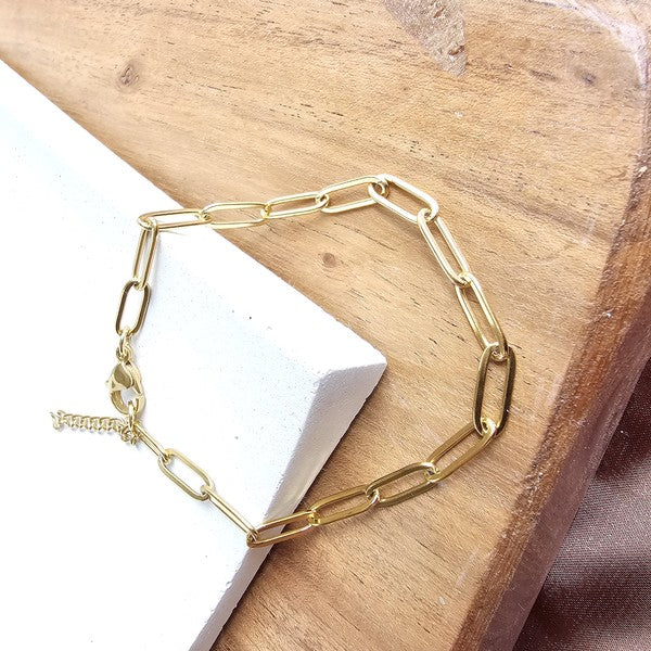 Luxe Gold Paperclip Chain Bracelet