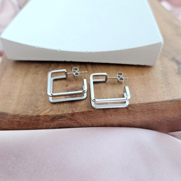 Kamora Luxe Silver Hoops