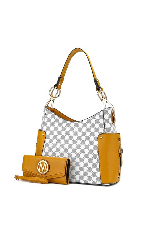 Penelope Circular Print Shoulder Bag and Wallet by Mia K - MFK Collection