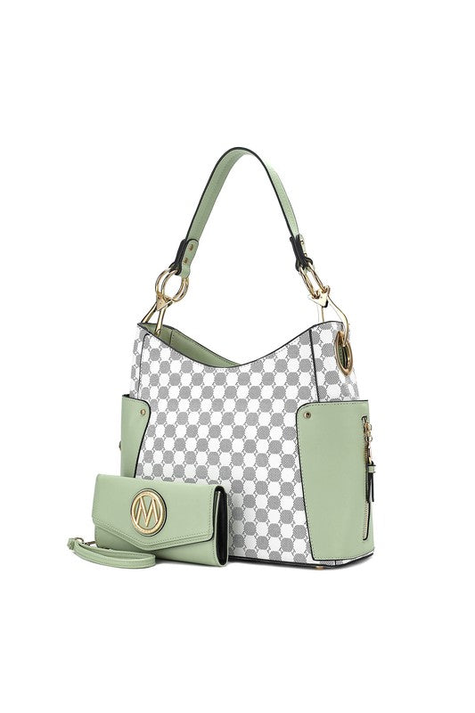 Penelope Circular Print Shoulder Bag and Wallet by Mia K - MFK Collection