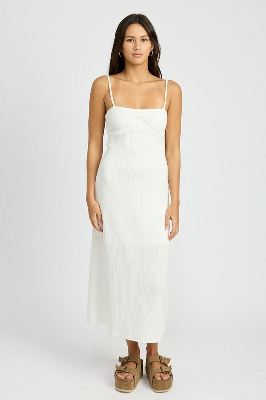 Janelle Waffle Knit Midi Dress