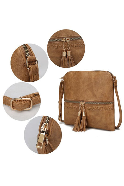 MKF Collection -Corina Crossbody Bag  by Mia K– Vegan Leather, Adjustable Strap
