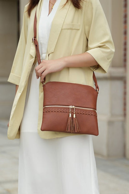MKF Collection -Corina Crossbody Bag  by Mia K– Vegan Leather, Adjustable Strap