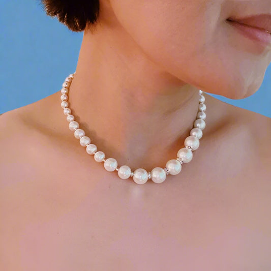 Joyce Graduated Glam Pearl Necklace