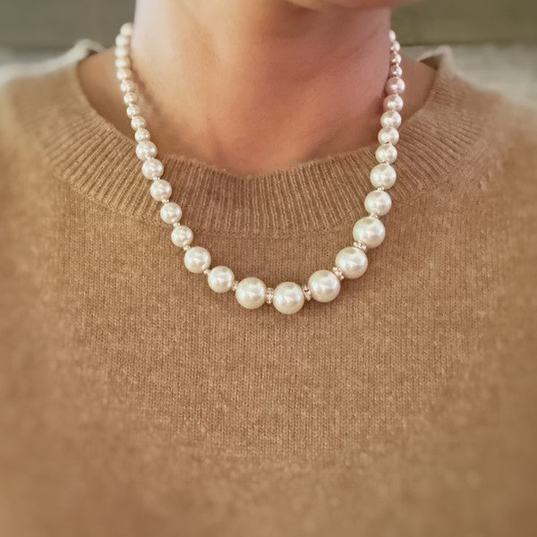 Joyce Graduated Glam Pearl Necklace