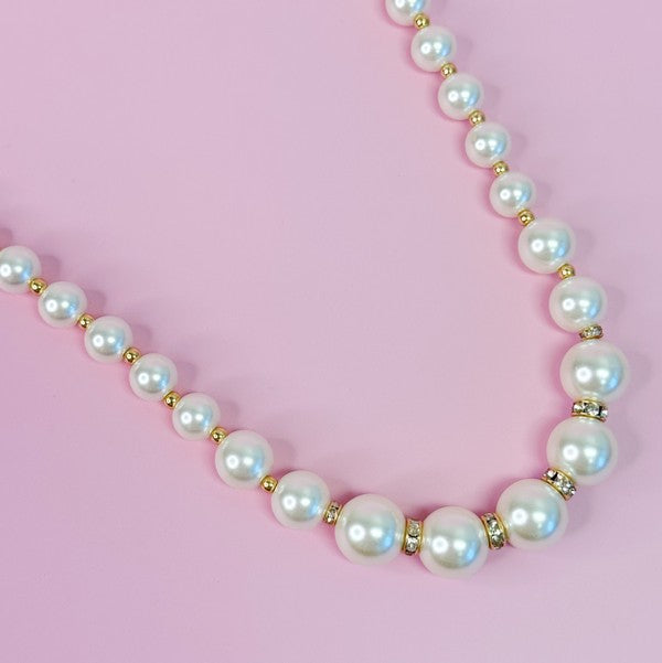 Joyce Graduated Glam Pearl Necklace